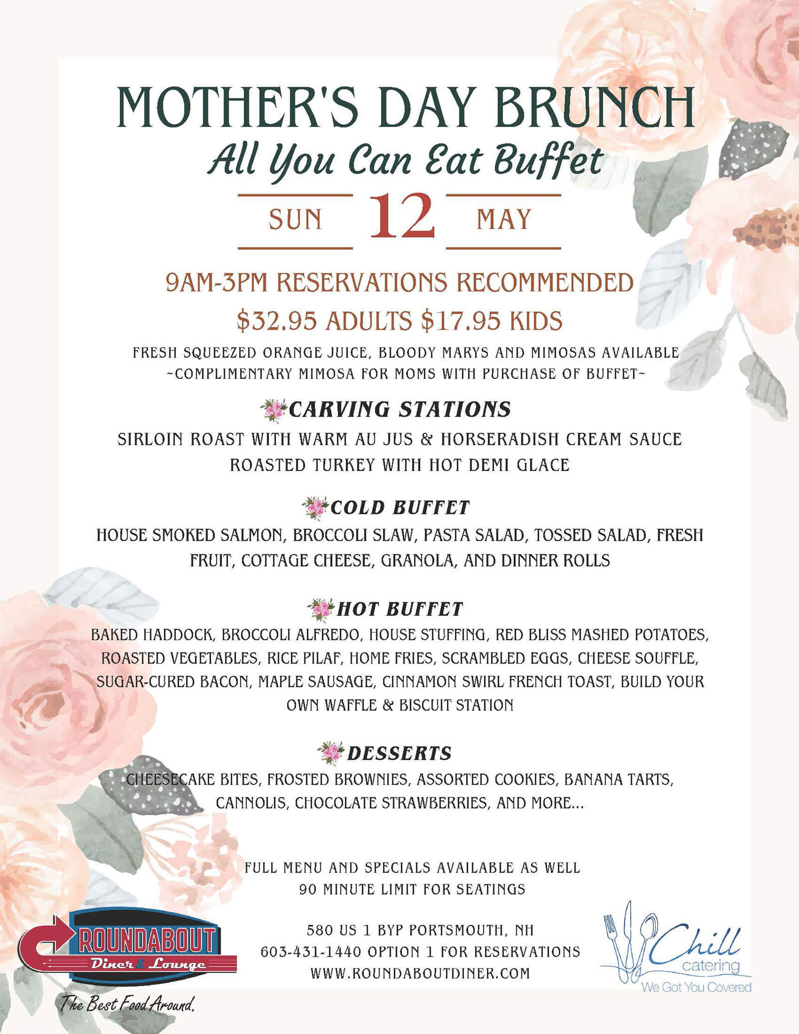 mothers day buffet menu 2024